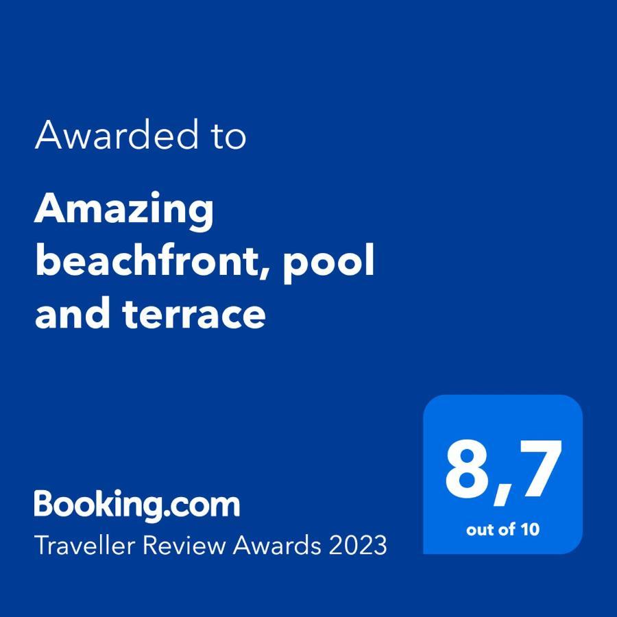 אדחה Amazing Beachfront, Pool And Terrace מראה חיצוני תמונה